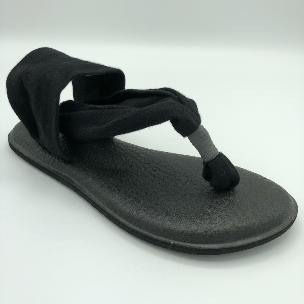 Sanuk Yoga Sling Flip Flop Sandals Black